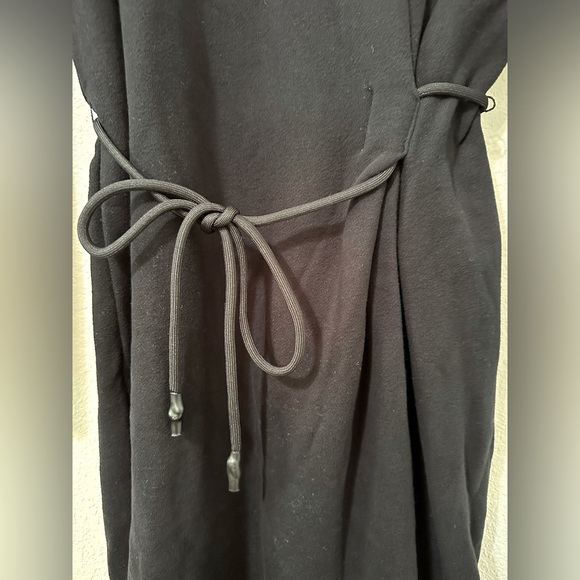 VINCE 100% Cotton Crew Neck Sweater Dress With Cord Tie Waist EUC - Picture 6 of 9